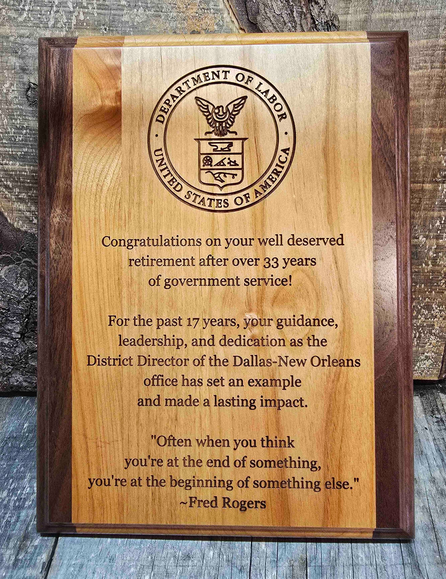 Wooden Plaque - Custom Engraved Memories Made Custom