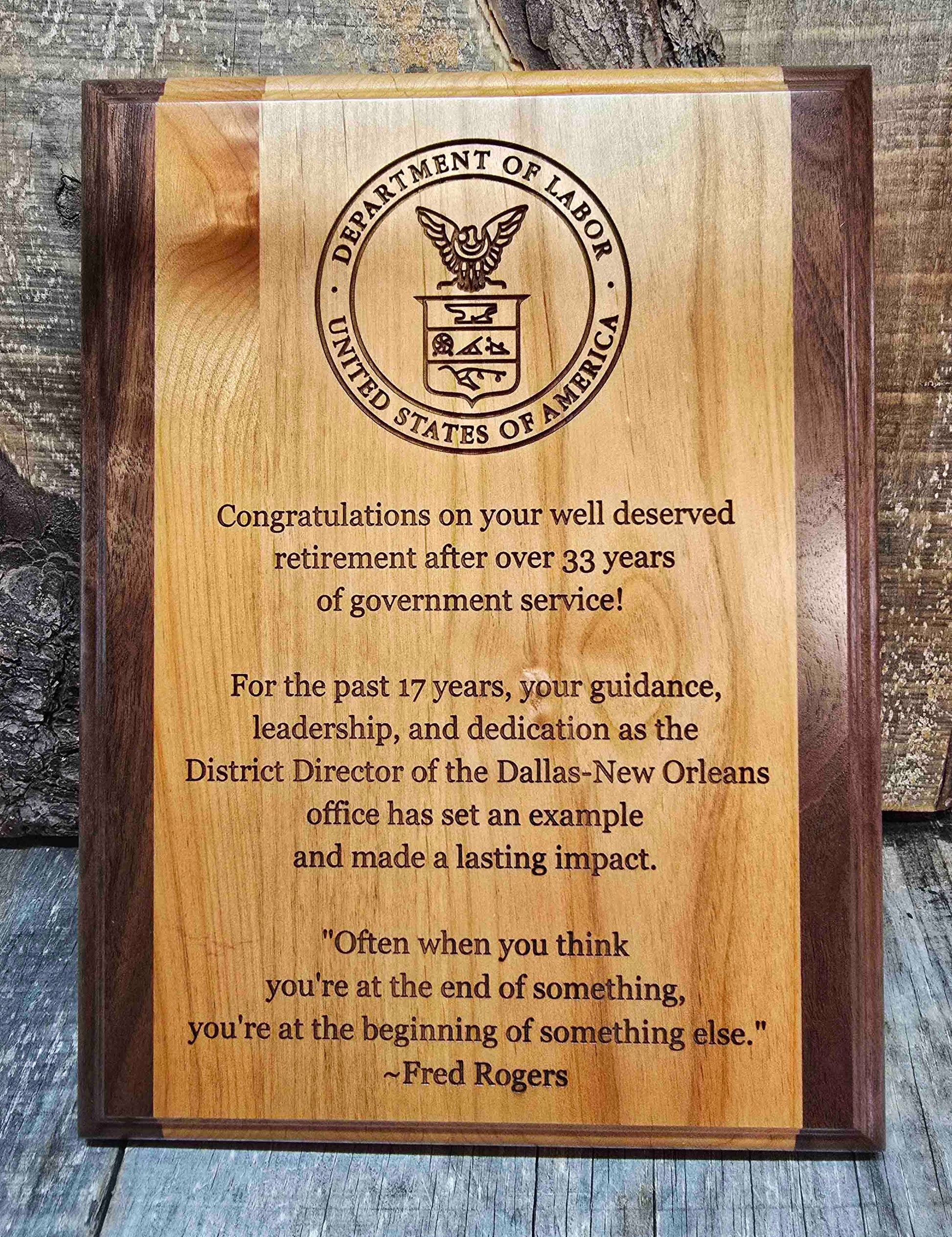 Wooden Plaque - Custom Engraved Memories Made Custom