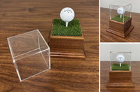 Personalized Real Wood Golf Ball Trophy Case | Hole in One