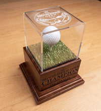 Personalized Real Wood Golf Ball Trophy Case | Hole in One