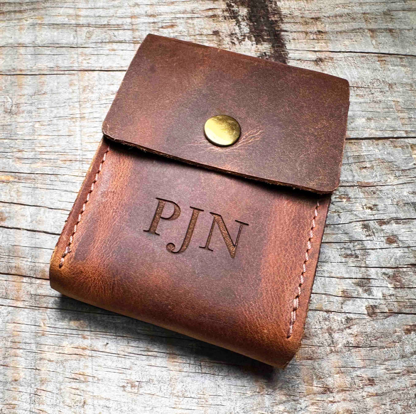 Custom Engraved Leather Playing Card Case
