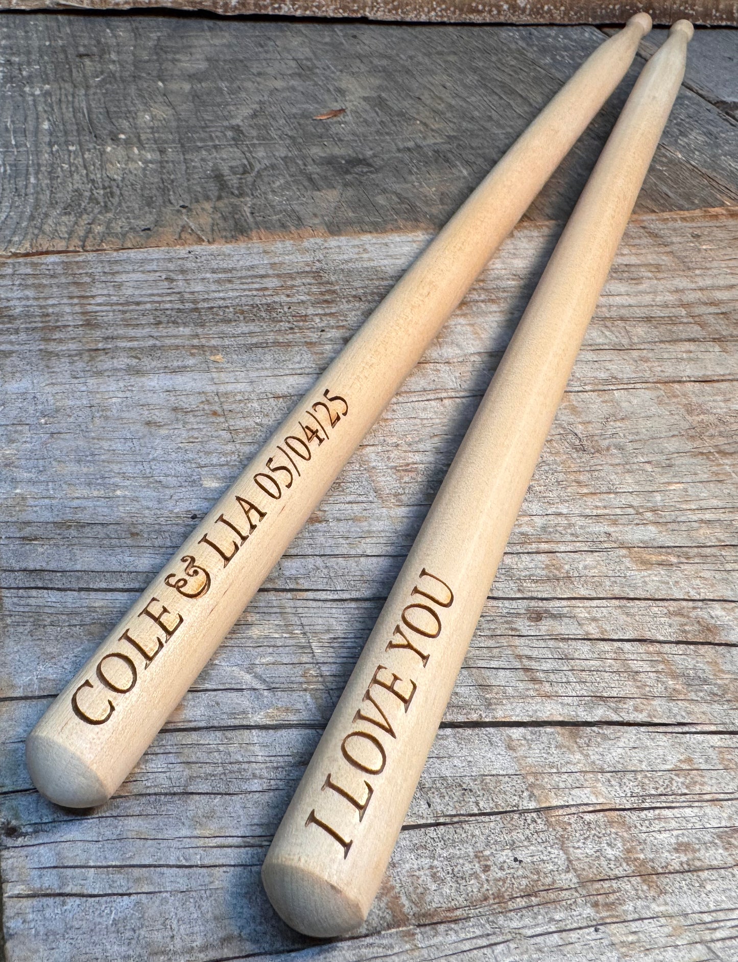 Custom Engraved Drum Sticks