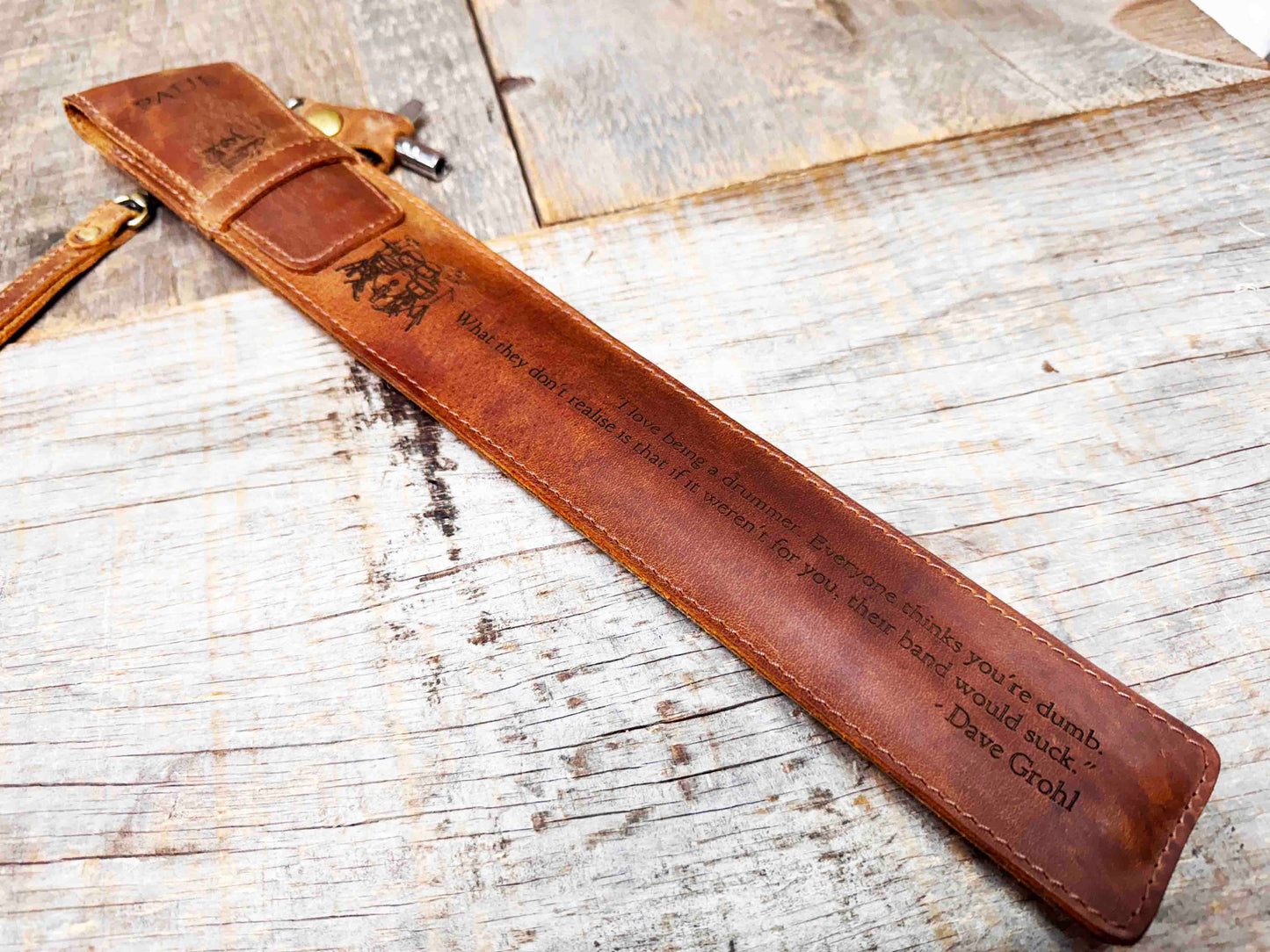 Custom Engraved Leather Drumstick Case Memories Made Custom