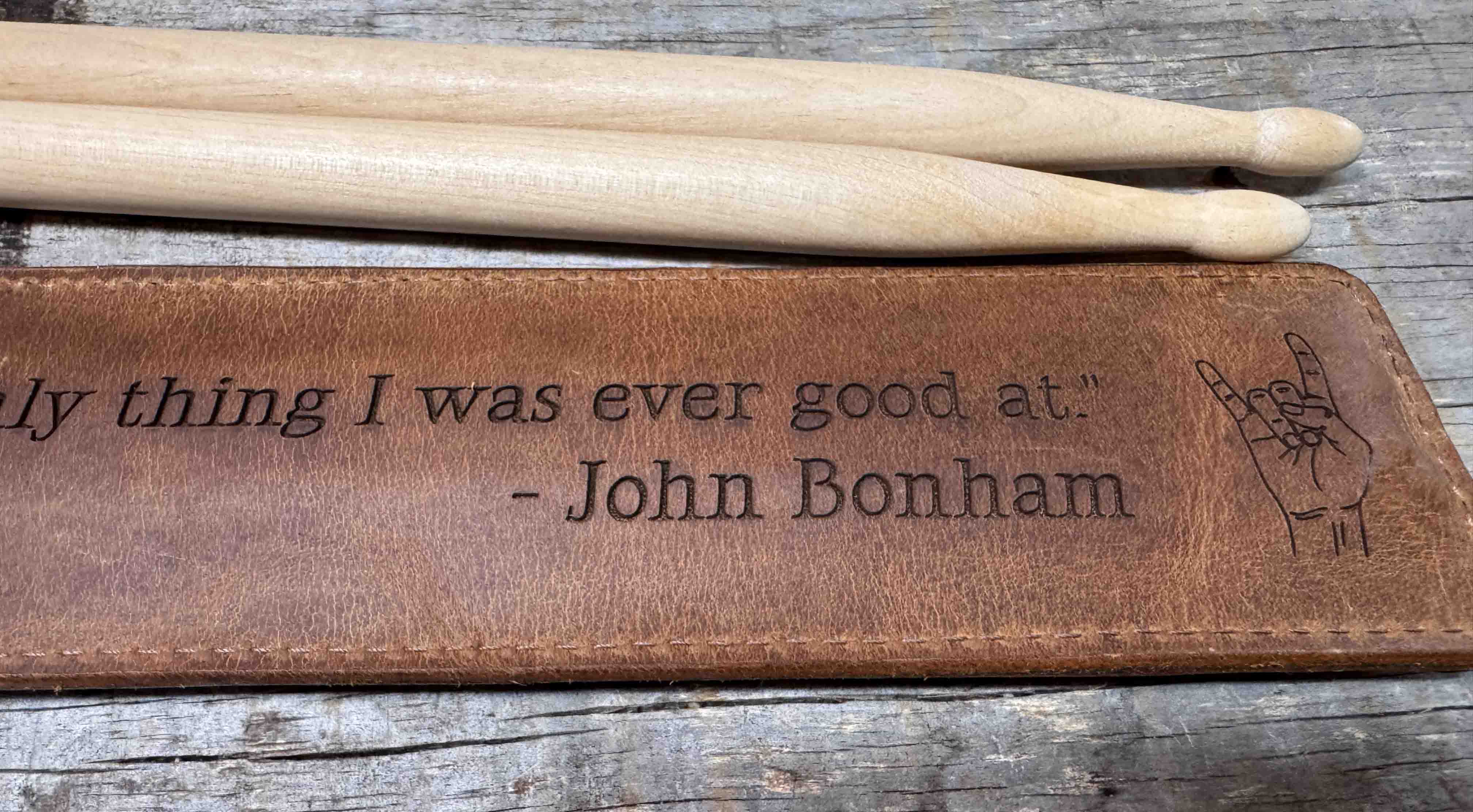 Custom Engraved Leather Drumstick Case Memories Made Custom