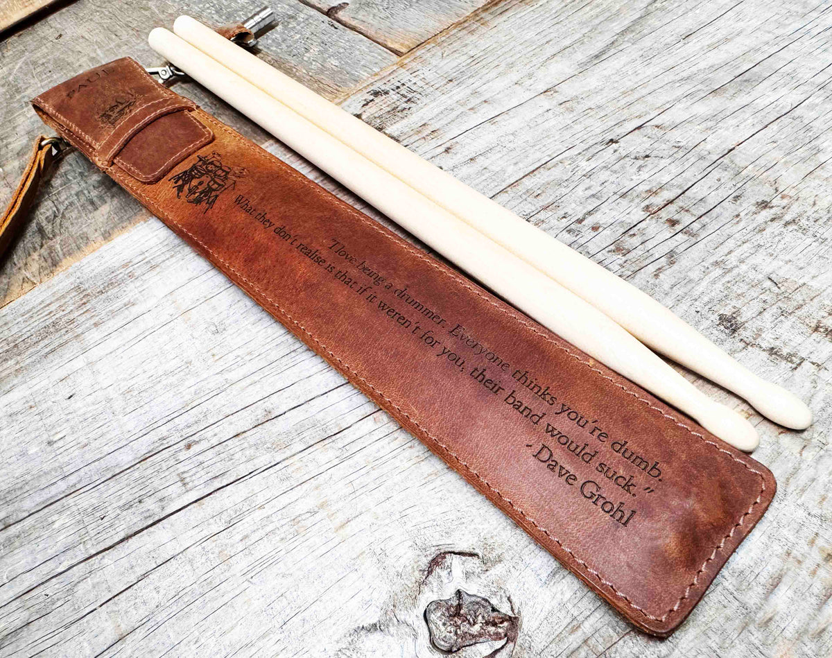 Custom Engraved Leather Drumstick Case Memories Made Custom