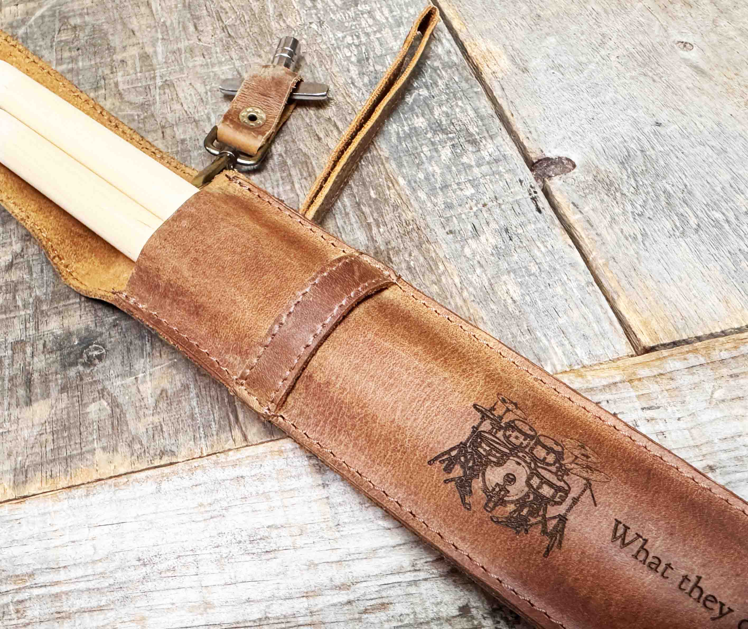 Custom Engraved Leather Drumstick Case Memories Made Custom