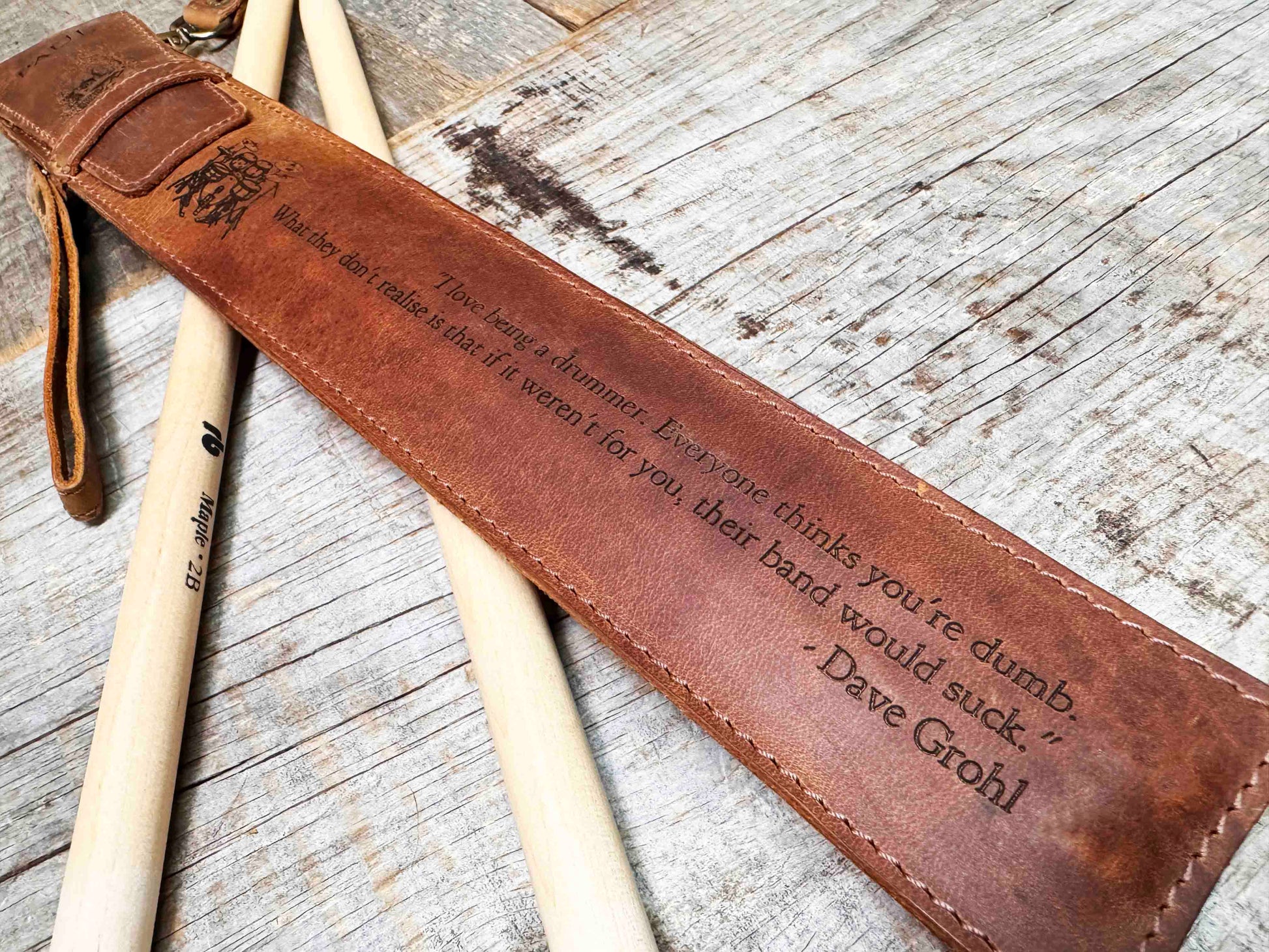 Custom Engraved Leather Drumstick Case Memories Made Custom