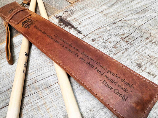 Custom Engraved Leather Drumstick Case Memories Made Custom