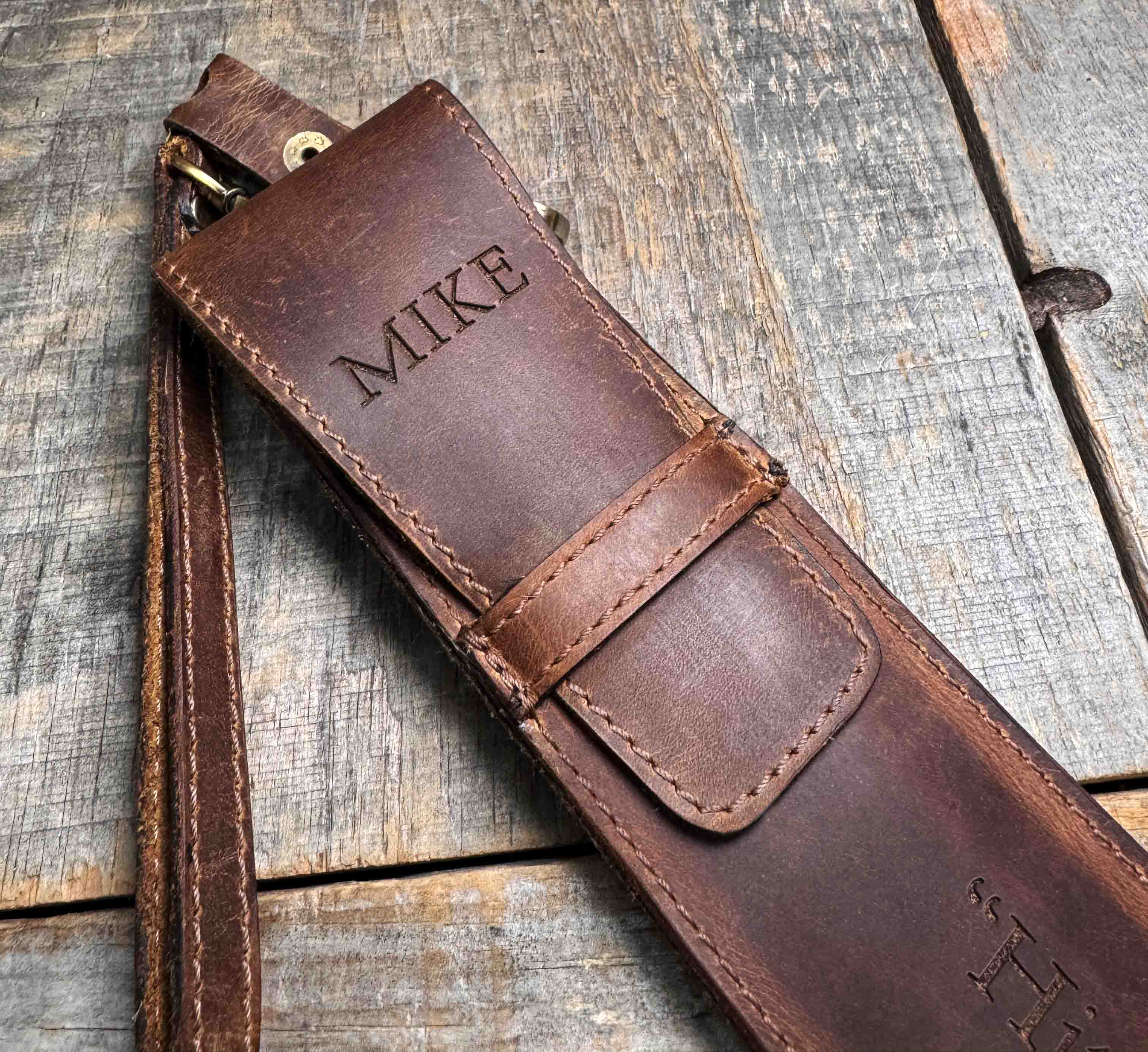 Custom Engraved Leather Drumstick Case
