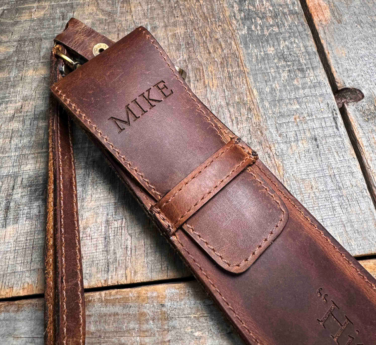 Custom Engraved Leather Drumstick Case