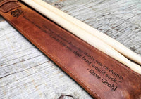 Custom Engraved Leather Drumstick Case Memories Made Custom