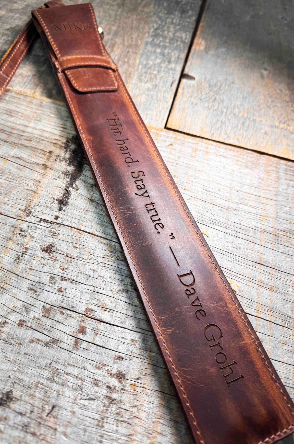 Custom Engraved Leather Drumstick Case - Memories Made Custom
