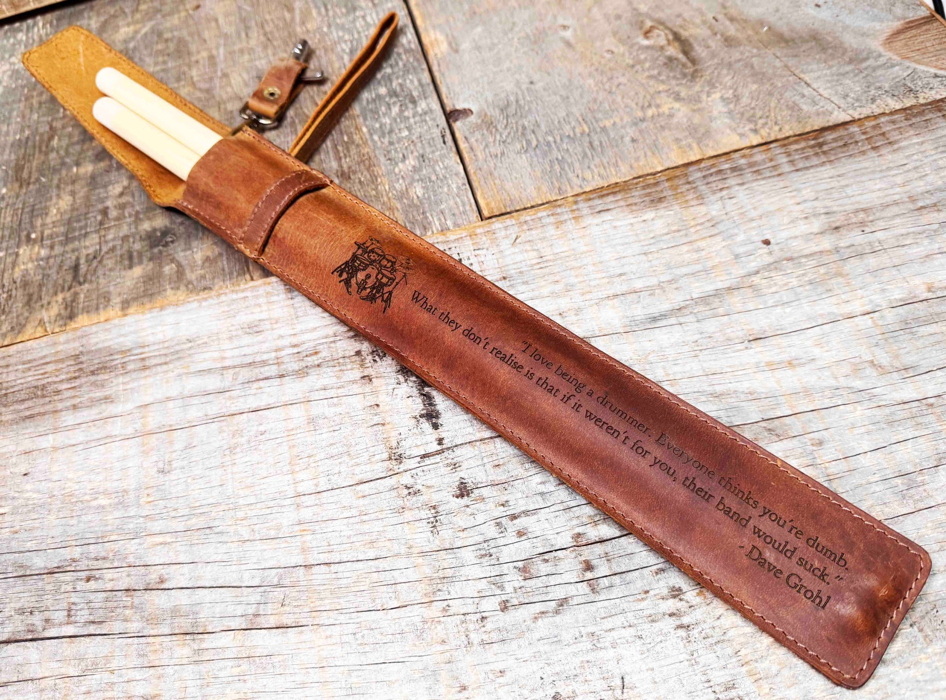 Custom Engraved Leather Drumstick Case Memories Made Custom