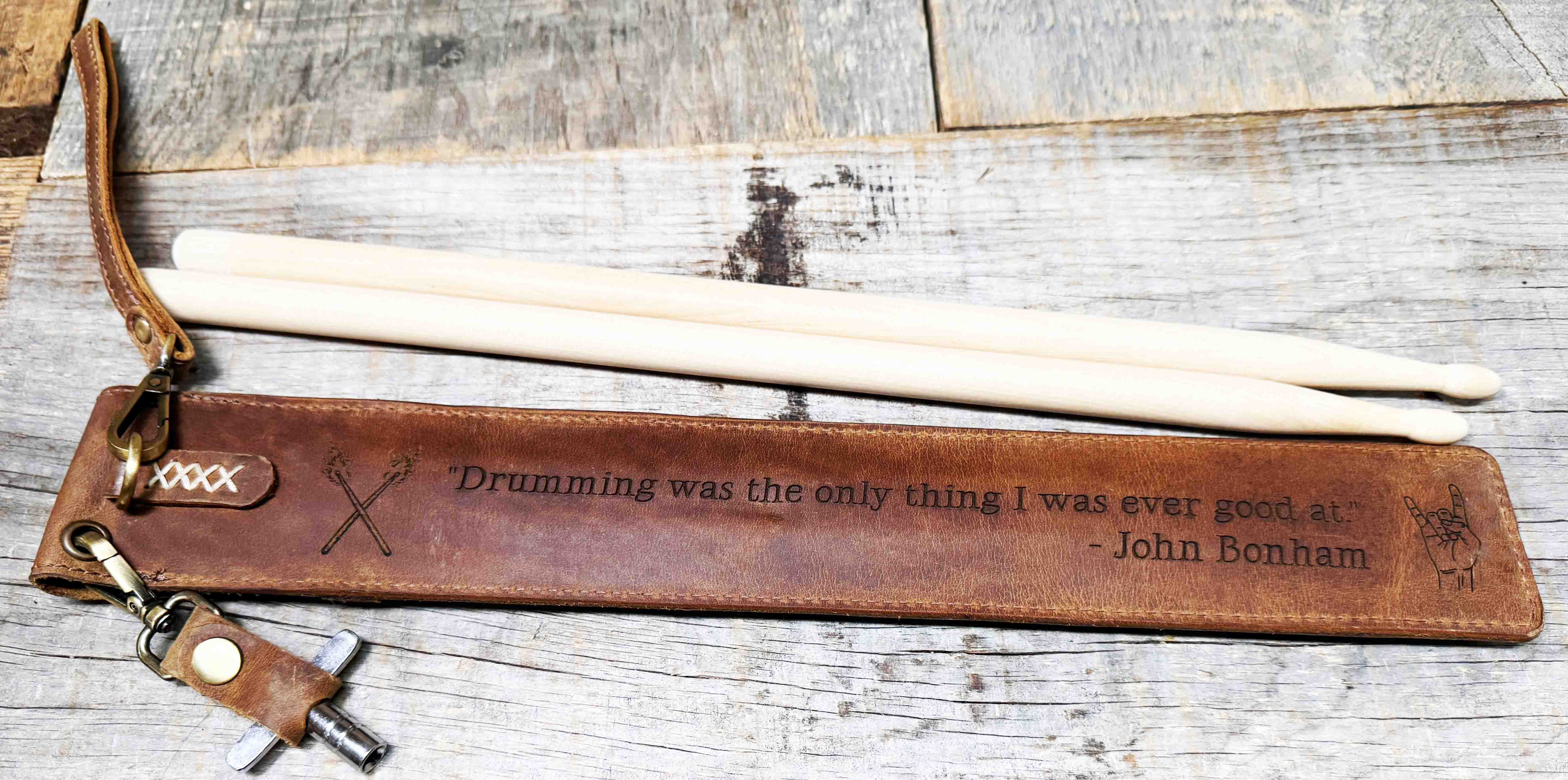 Custom Engraved Leather Drumstick Case Memories Made Custom