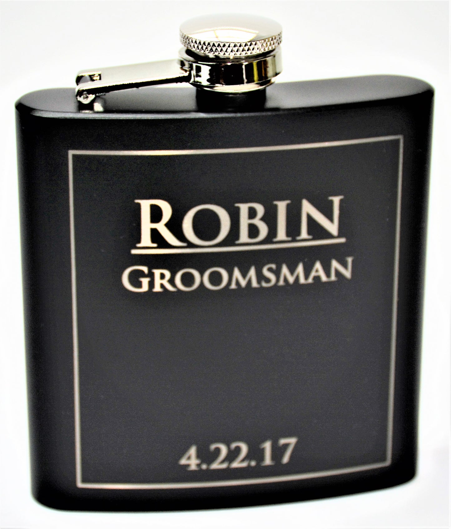 Personalized 6oz Stainless Steel Flask | Custom Engraved Groomsmen Gift