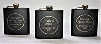 Personalized 6oz Stainless Steel Flask | Custom Engraved Groomsmen Gift | Design 9