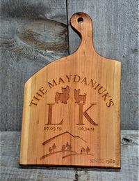 ARTISAN SOLID WOOD CUTTING/SERVING BOARD CUSTOM DESIGN