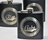 Personalized 6oz Stainless Steel Flask | Custom Engraved Groomsmen Gift