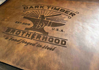 Premium Leather Engraved Desk Mat Memories Made Custom