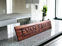 Walnut Desk Name Plate Memories Made Custom