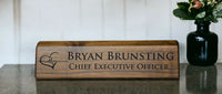 Walnut Desk Name Plate Memories Made Custom