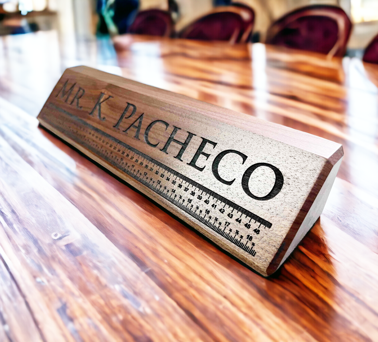 Walnut Desk Name Plate