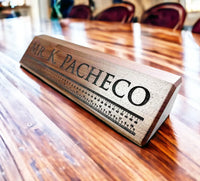 Walnut Desk Name Plate Memories Made Custom