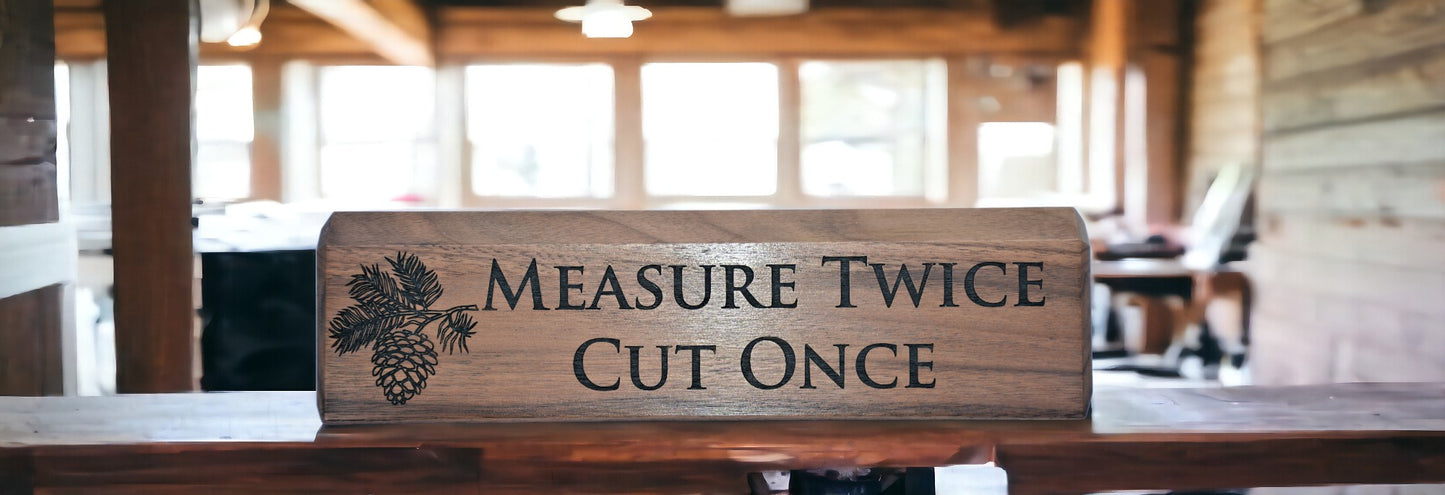 Walnut Desk Name Plate