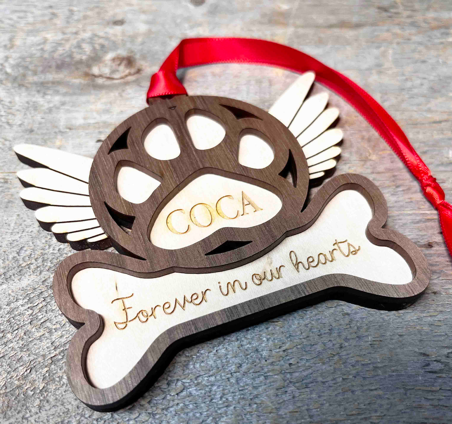 Dog Gets His Wings Ornament Memories Made Custom