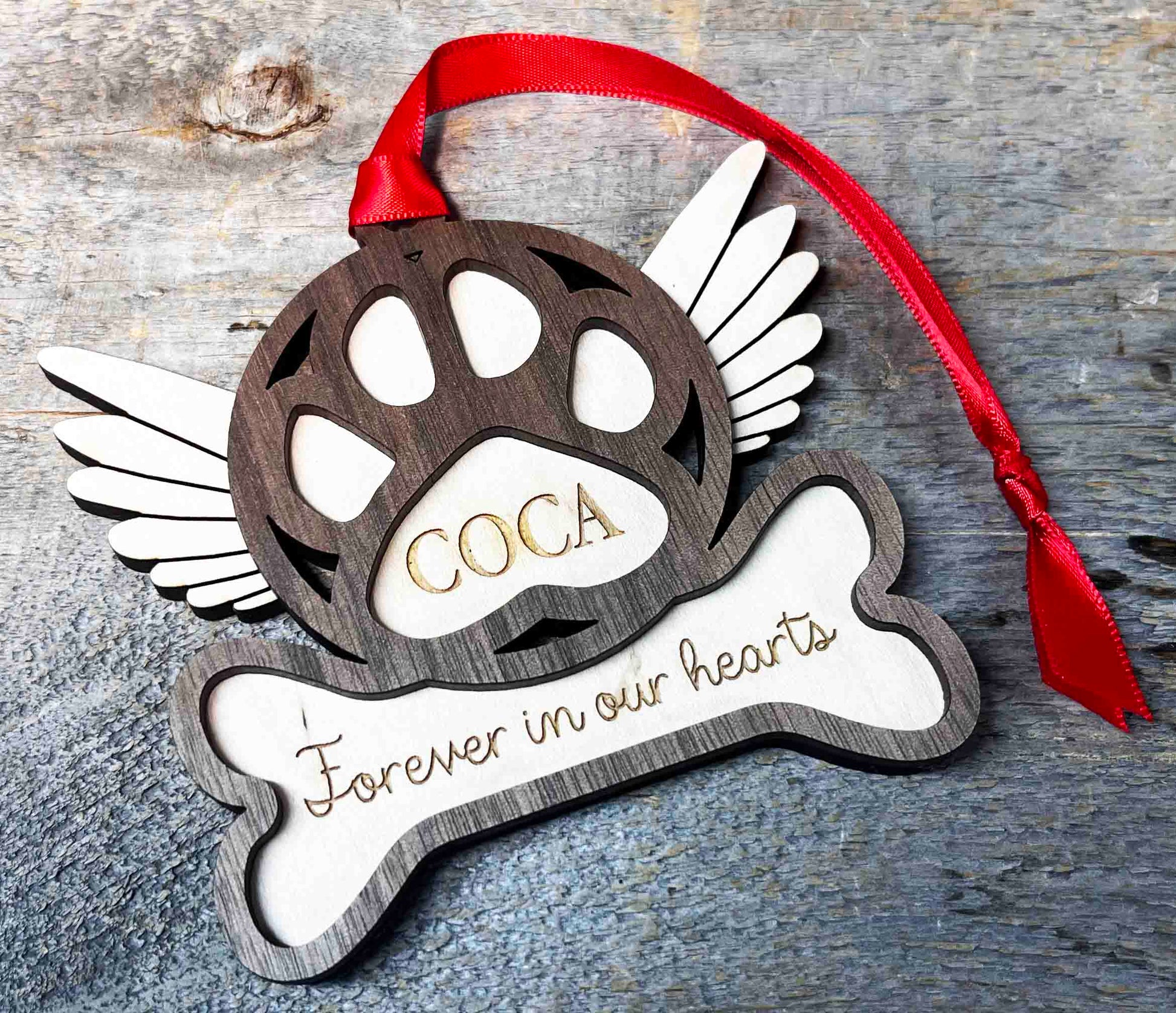 Dog Gets His Wings Ornament Memories Made Custom