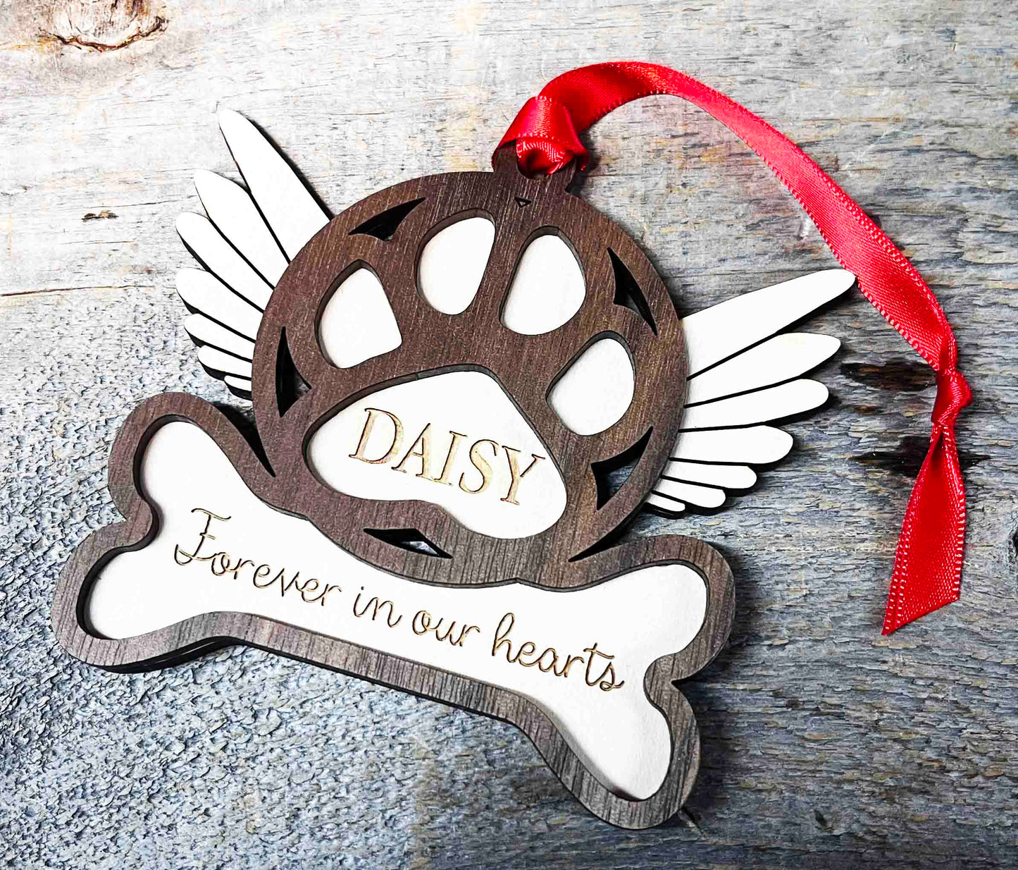 Dog Gets His Wings Ornament Memories Made Custom