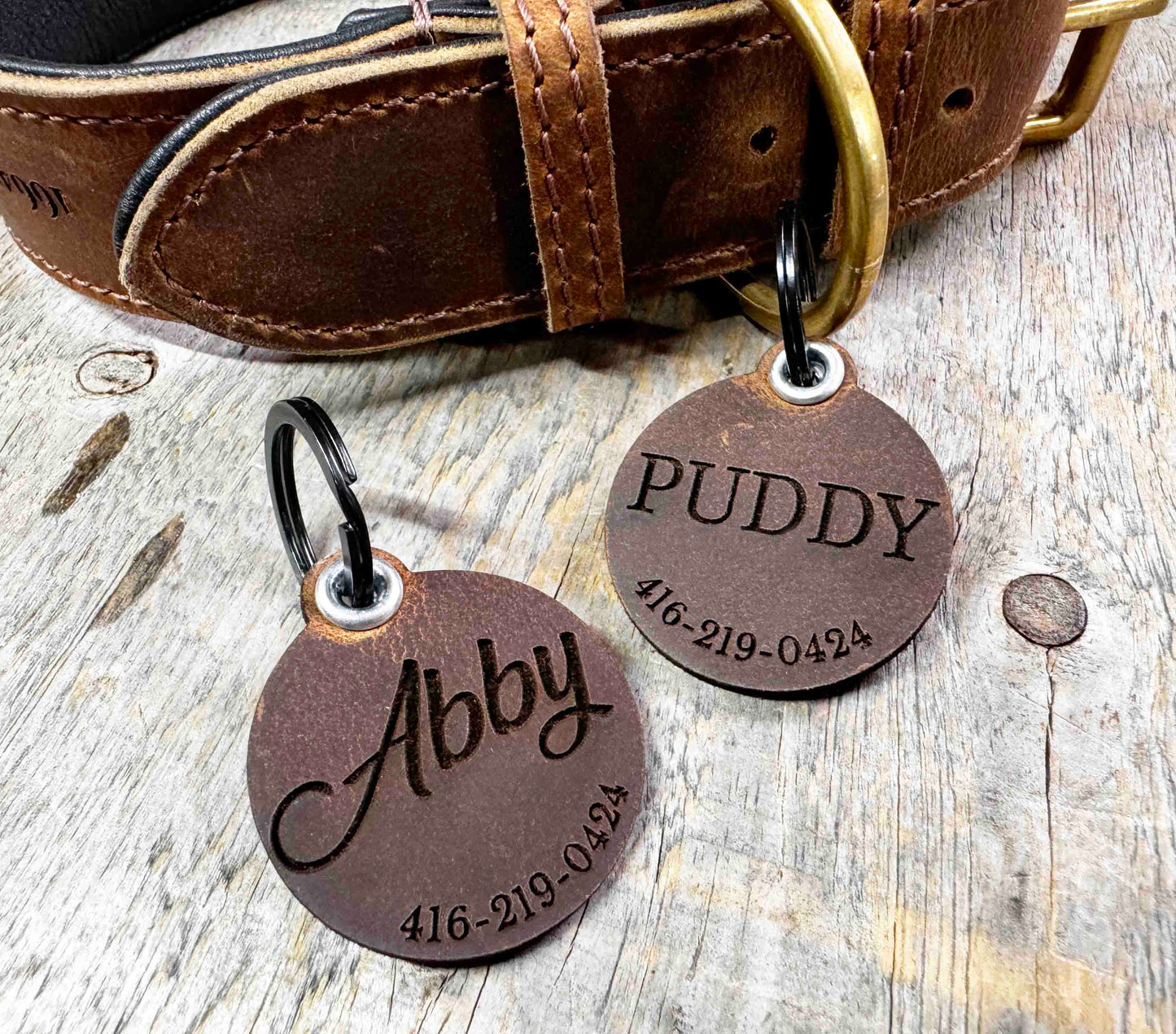 Quiet Dog Tags Premium Leather