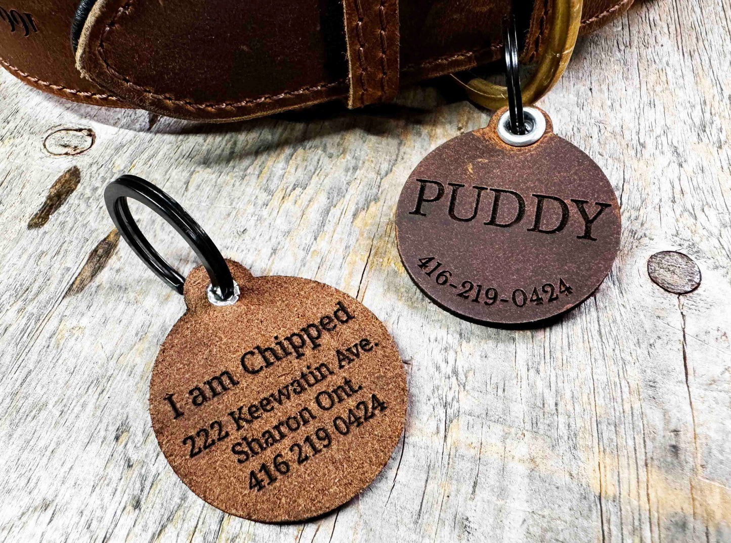 Quiet Dog Tags Premium Leather