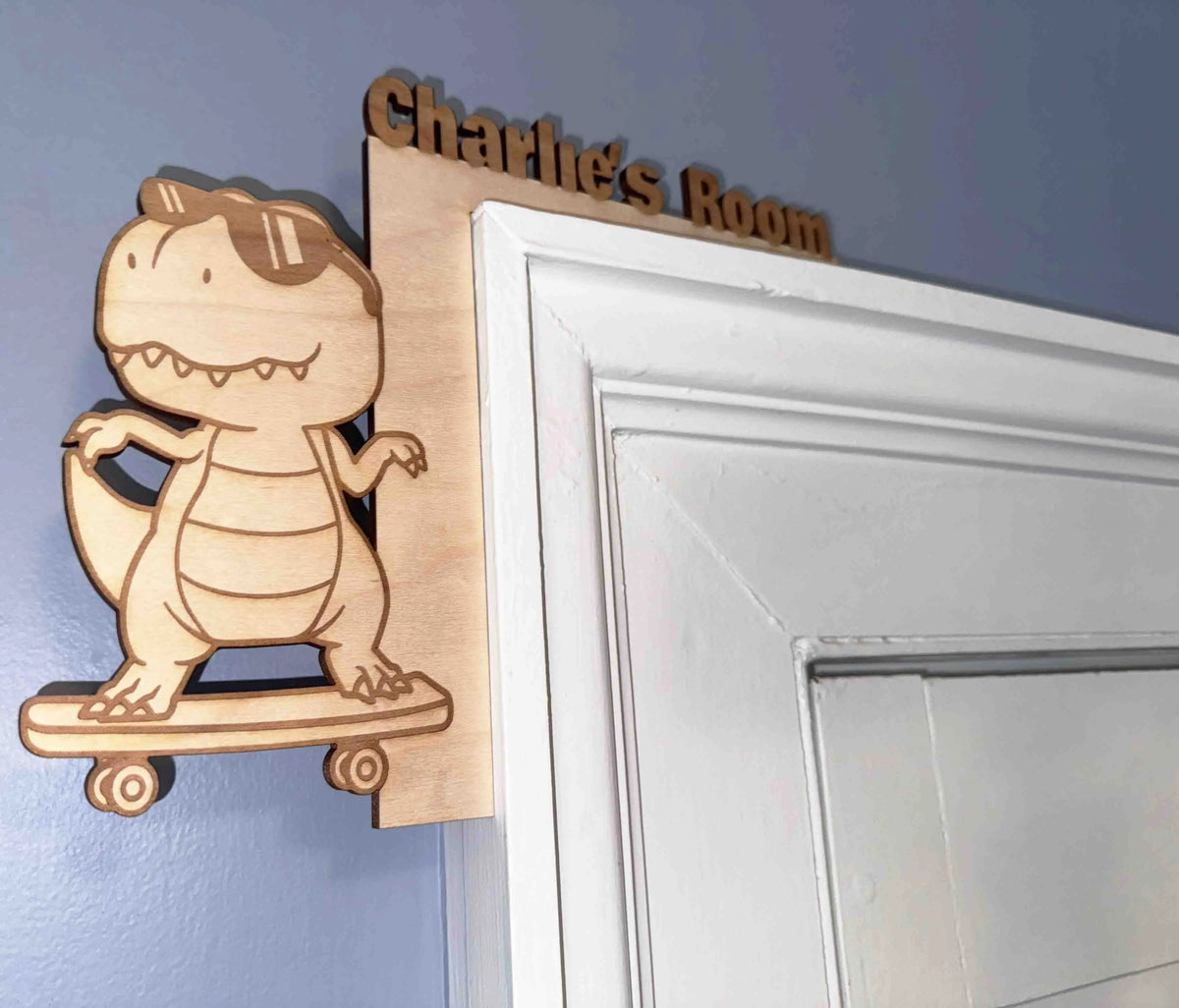 Door Frame Topper Signs - Dinosaur Memories Made Custom