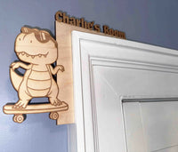 Door Frame Topper Signs - Dinosaur Memories Made Custom
