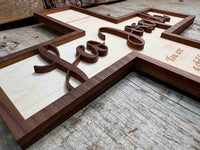 Wooden Crosses Dual Layer Memories Made Custom