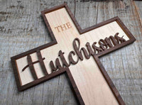 Wooden Crosses Dual Layer Memories Made Custom