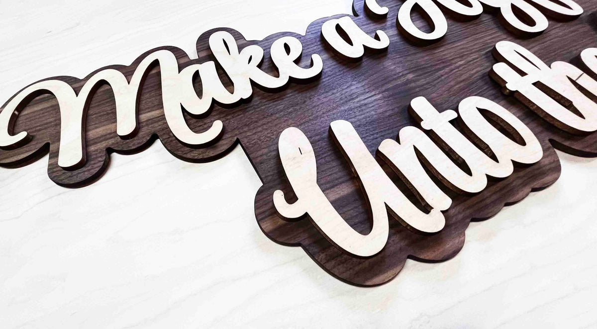 Dual Layer Wooden Sign Memories Made Custom