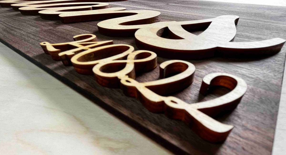 Dual Layer Wooden Sign Memories Made Custom