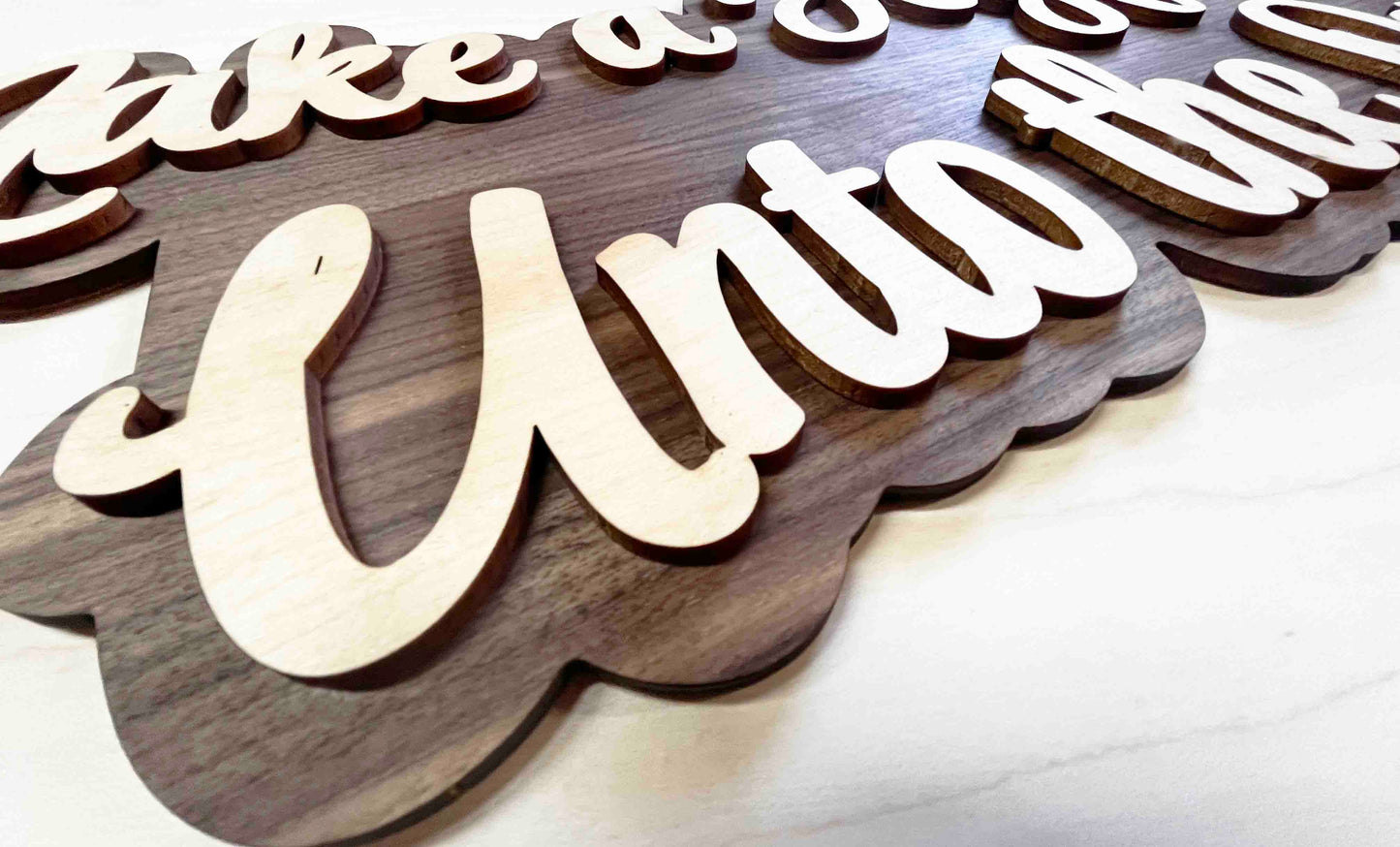 Dual Layer Text Sign