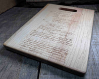 Maple Cutting Board Cutout Handle Recipe Engraved Memories Made Custom