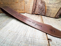 Double Stitch Butter Leather Guitar Straps Memories Made Custom