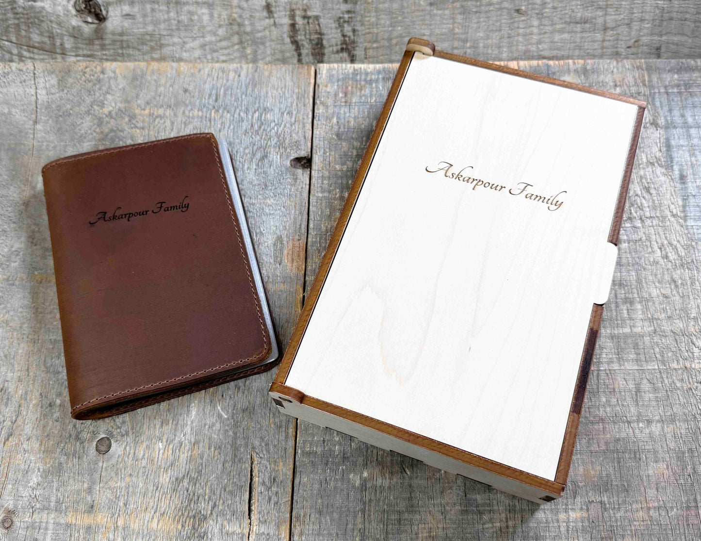 4x6 Leather Photo Album, Premium Leather Engraved