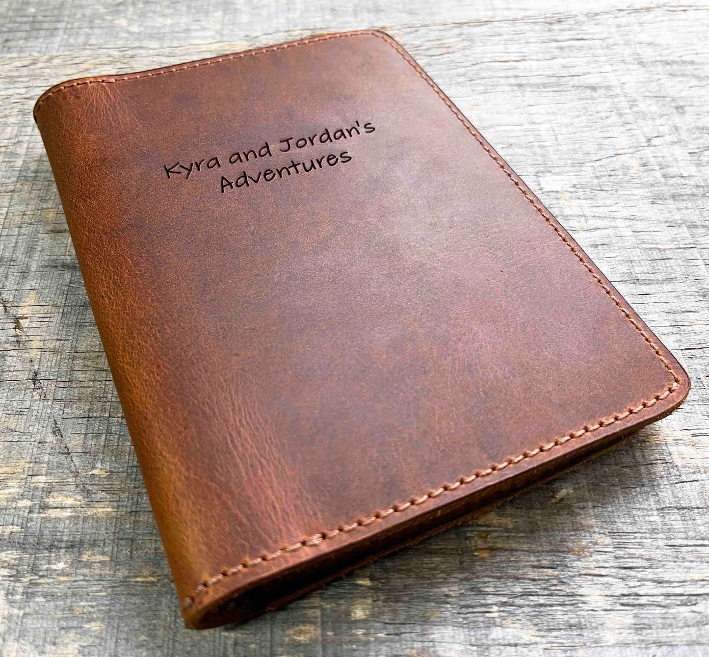 4x6 Leather Photo Album, Premium Leather Engraved