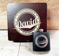 Groomsman Box/Flask Giftsets - Design 13 Memories Made Custom