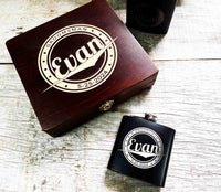 Groomsman Box/Flask Giftsets - Design 13 Memories Made Custom