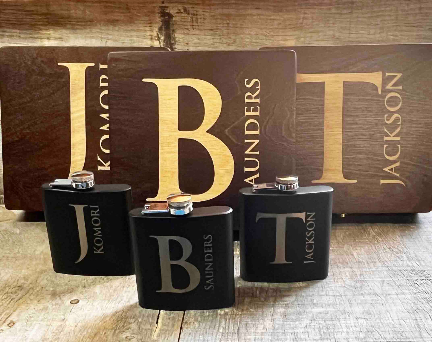 Groomsman Box/Flask Giftsets - Design 10