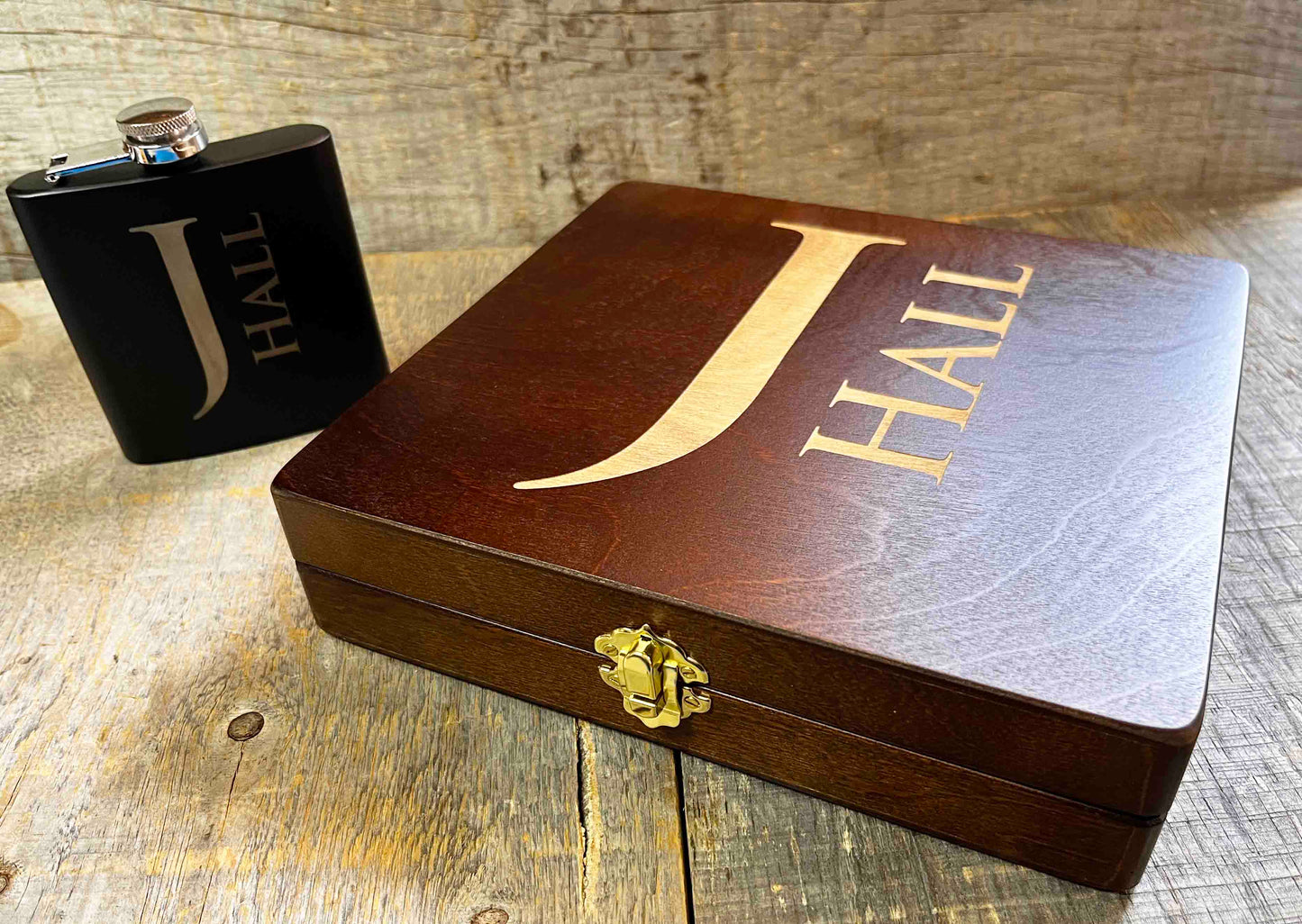 Groomsman Box/Flask Giftsets - Design 10