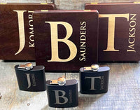 Groomsman Box/Flask Giftsets - Design 10 Memories Made Custom