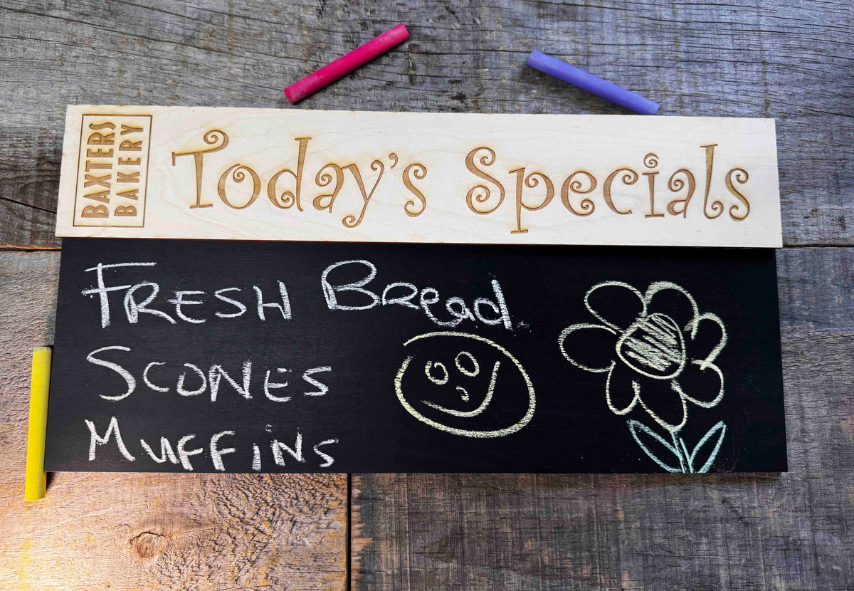 Chalk Boards Laser Cut And Engraved Memories Made Custom